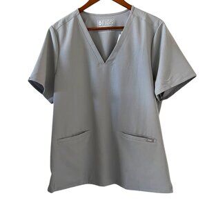 Figs NEW Casma Three Pocket Scrub Top/Shirt In Gray Size XL